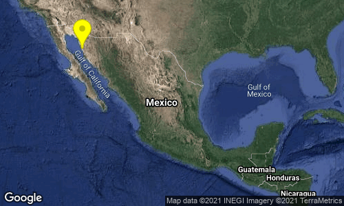 SismologicoMX's tweet photo. Preliminar: SISMO Magnitud 4.1 Loc  87 km al SUROESTE de H CABORCA, SON 05/11/21 05:19:00 Lat 30.04 Lon -112.63 Pf 10 km https://t.co/lTbJu6SfbF