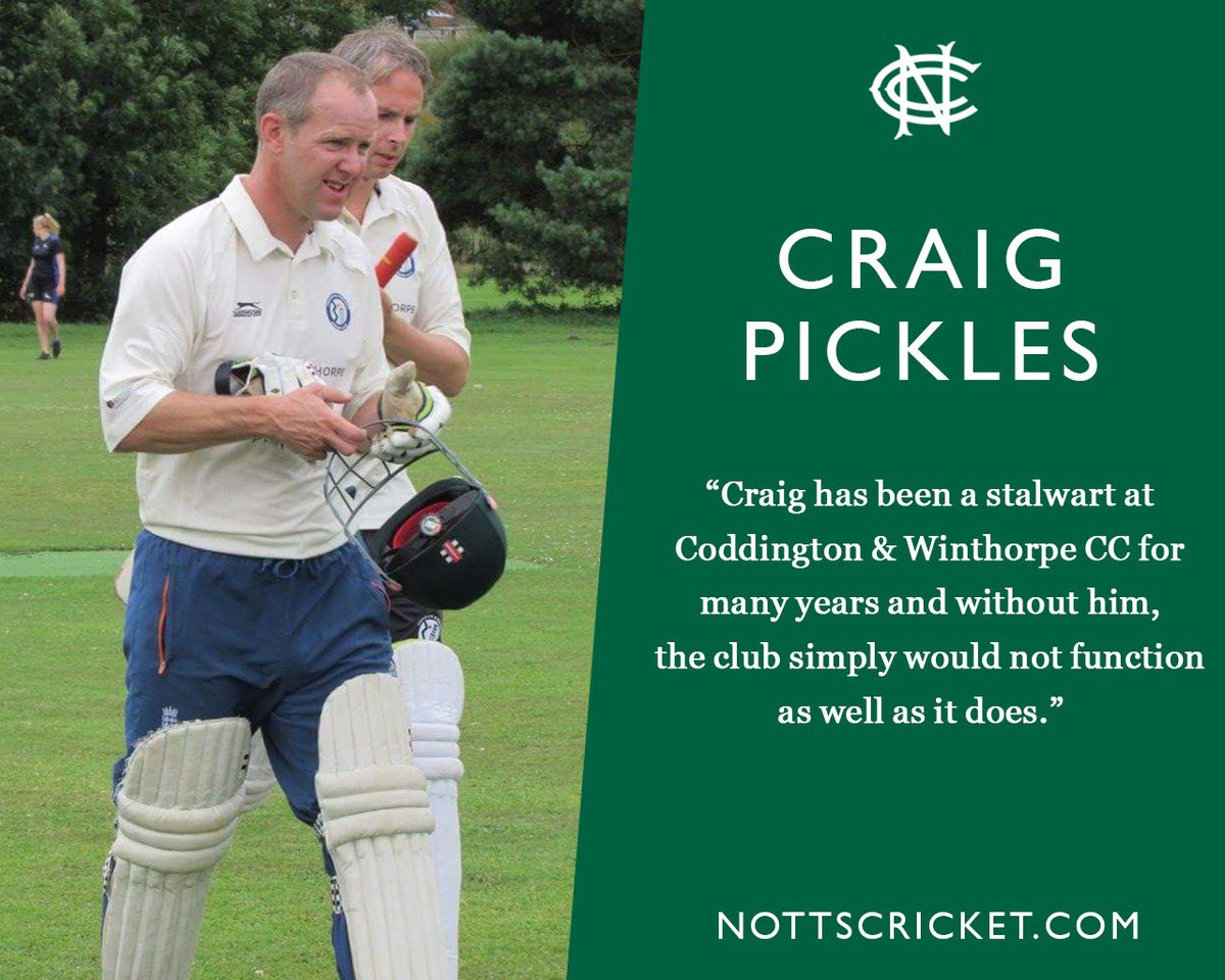 Notts Recreational Cricket (@cricketnotts) on Twitter photo SPOTLIGHT | The ECB Coach of the Year Award for Services to Coach Development recognises someone who has dedicates their time to coaching and growing the game.
Congratulations to Craig Pickles of <a href="/CodWinCC/">Coddington and Winthorpe Cricket Club</a>, our 2021 Coach of the Year - Services to Coach Development. SPOTLIGHT | The ECB Coach of the Year Award for Services to Coach Development recognises someone who has dedicates their time to coaching and growing the game.
Congratulations to Craig Pickles of <a href="/CodWinCC/">Coddington and Winthorpe Cricket Club</a>, our 2021 Coach of the Year - Services to Coach Development.