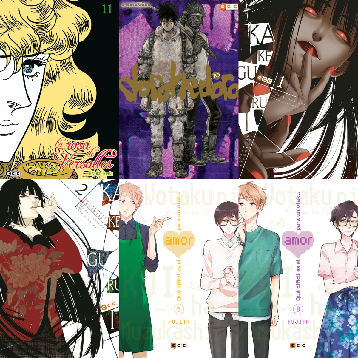 eccediciones's tweet photo. ¡#ECCManga en #ECCNoviembre! ¡Llegamos al desenlace de la adaptación de #Harmony! Nuevos tomos de #Overlord y #GiftPlusMinus. Además, publicamos reimpresiones de #Dorohedoro, #Kakegurui o #QuéDifícilEsElAmorParaUnOtaku.
Novedades a la venta el 16/11: https://t.co/A8edtBeNeT https://t.co/jdMsiEMyr9