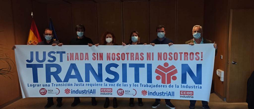 Industria_CCOO's tweet photo. ⏳Esta semana nos hemos reunido, @Industria_CCOO y @UGT_FICA, con el Instituto para la #TransiciónJusta del @mitecogob para hacer balance de acuerdos en los encuentros de la #COP26
#JustTransition #TransicionJustaCCOO https://t.co/eaQtsRkH80