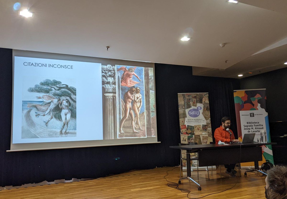TeresaSalced's tweet photo. Y para finalizar, el ilustrador #DaniTorrent nos hizo un recorrido por las diversas exploraciones creativas en sus libros en 'L’art d’illustrar en clau d’humor' en el marco de la Setmana de l’Àlbum illustrat. 

#Sdlij
@AlbumBcn
@DelAlbum @AnnaSDLIJ @BibliotequesBCN https://t.co/Xeu4OCdesM