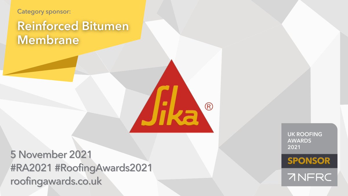 Good luck today to all those nominated at this years NFRC UK roofing awards, especially our Certified Contractors <a href="/weatherwellroof/">Weatherwell Roofing</a>, <a href="/ContourRoofing/">Contour Roofing</a> and <a href="/WesternFlat/">Western Flat Roofing</a>
 #NFRCawards