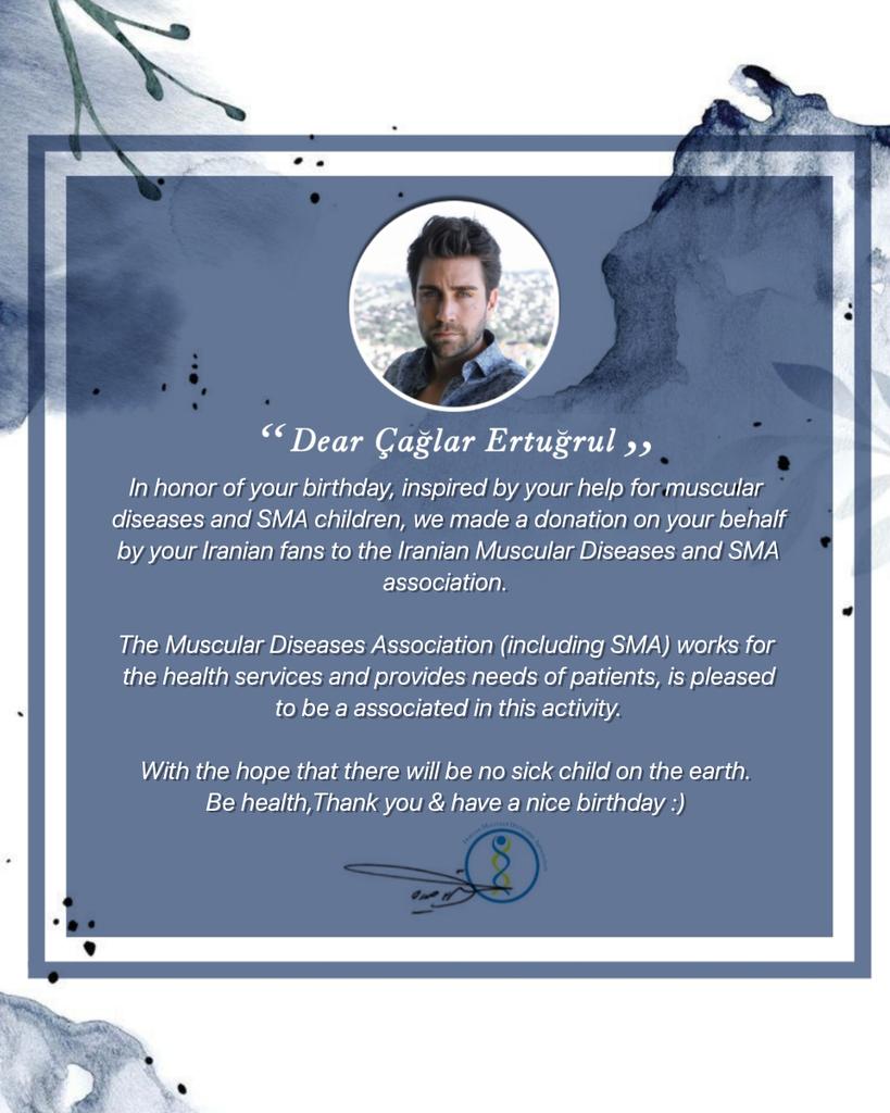 doriertugrul's tweet photo. @Duckjs89 @CaglarErtugrul Inspired by your attention, this donation was made by your Iranian fans in your name ... 
even though, that's small,we hope that, this gift, will make you happy 
hope that there will be no sick child in whole world.
Be healthy and happy birthday.
@CaglarErtugrul #ÇağlarErtuğrul https://t.co/byqHGXYS2d