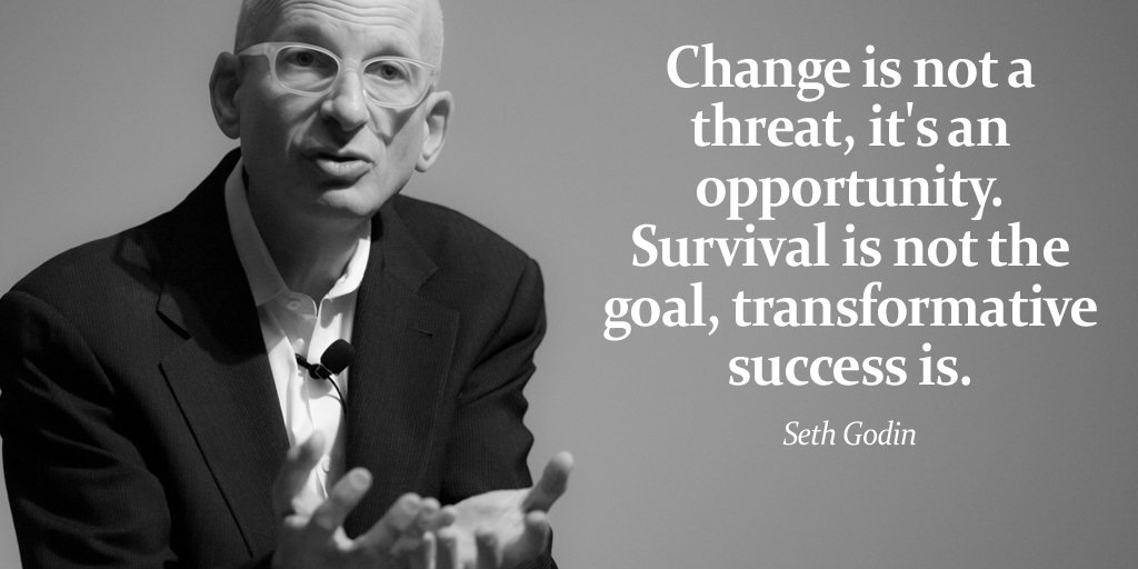 wise_insights4u's tweet photo. Change is not a threat, it's an opportunity. Survival is not the goal, transformative success is. - Seth Godin https://t.co/m5nfW1YYTp