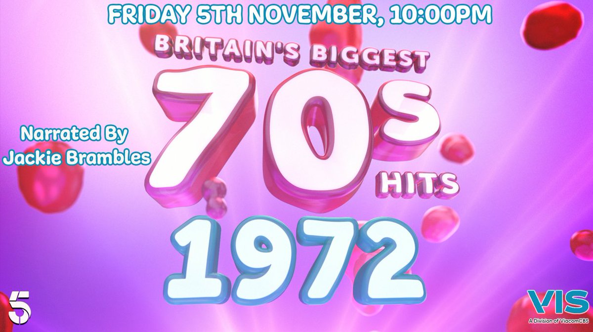 The wonderful @NinaMyskow takes us through the groovy tunes of the seventies tonight in Britain's Biggest 70's Hits - tune in to @channel5_tv at 10pm