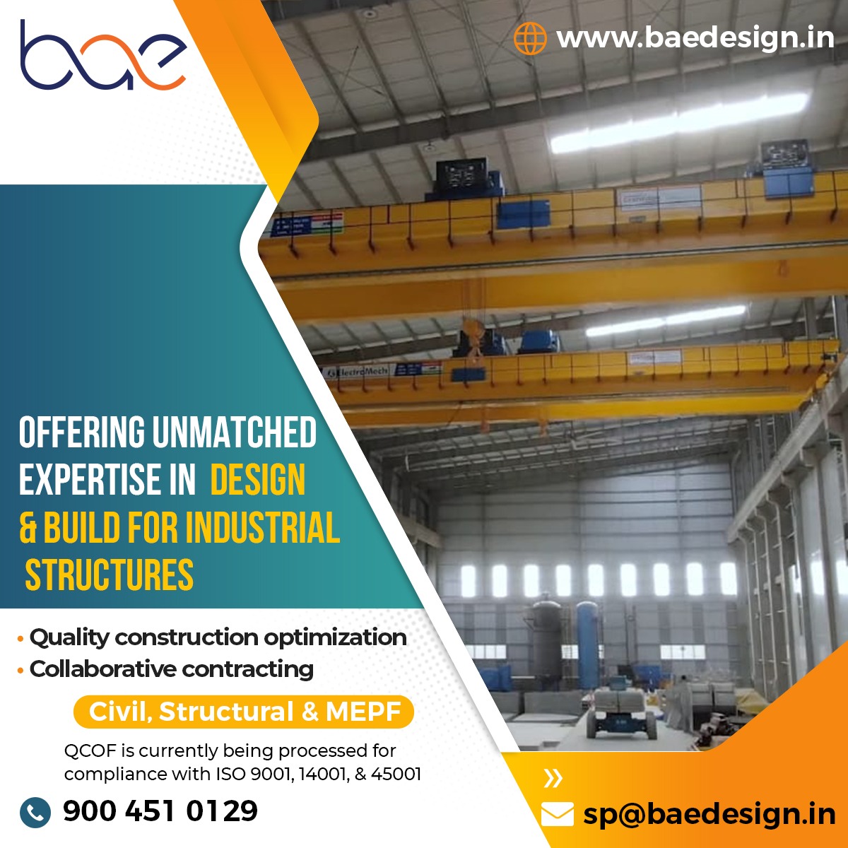 #BAE has pioneered the arena of design-build and construction services for industrial requirements, by offering unmatched expertise in #building factories and other facilities across the Southern states of India. We always aim to generate optimum benefits

#design #Architecture https://t.co/kRCMPe9OxZ
