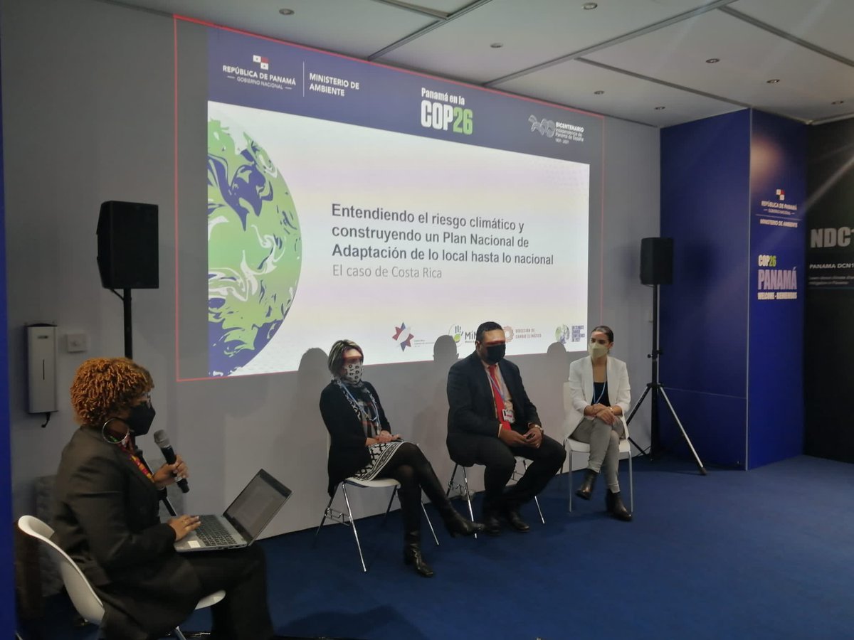 Cop26_VT's tweet photo. Carol Franco, from FREC, participating in a panel organized by Panama’s Ministry of Environment on risk and vulnerability to climate change impacts in developing countries. https://t.co/7hHzZhbnrv