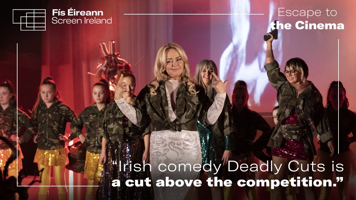 ScreenIreland's tweet photo. Sold out screenings. On track to be the biggest Irish film of the year. And the biggest opening from an Irish female director since 2003.
Deadly.
Written and directed by @rachiology, you can still catch Deadly Cuts in cinemas this weekend. Escape with #IrishFilm. 💚📽️ https://t.co/YwofrhPSbD
