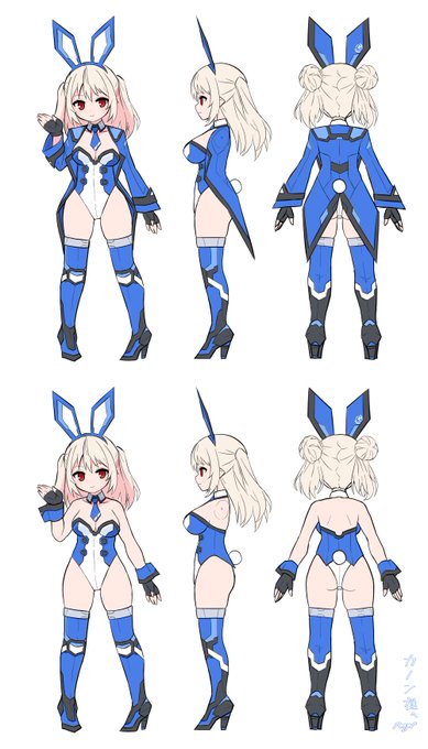 パスクメル様(@Paskmel)にSkebで依頼させていただいたうちの子!
バニー風ヴァルギリスがあまりにツボだったので設定画風にしていただきました。
タイツON/OFFやらカラバリやら至れり尽くせりでもう最高ですわぁ…
難儀な依頼にも関わらず、本当にありがとうございました! 