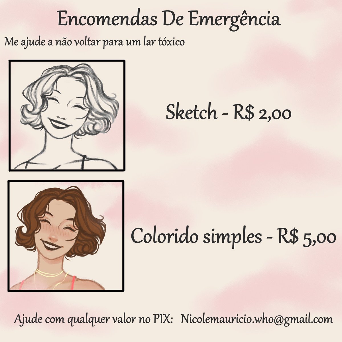 nickmauricio_'s tweet photo. ⚠️  Encomendas de emergência  ⚠️

Ontem, pela segunda vez meus pais me expulsaram de casa, mais do que nunca eu preciso de uma renda pra me manter pois eu mesma não irei aguentar voltar para lá de novo, os preços tão bainhos pois são apenas pra me ajudar enquanto procuro emprego+ https://t.co/CZmPOkZqXa