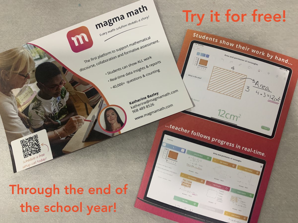As a #mathteacher, this is one of my favorite #edtech tools! <a href="/MagmaMath/">Magma Math</a> allows me to keep an 👀 &amp; provide feedback to my Ss from afar, even while @ #fcisconv2021! 
I can quickly get a pulse if they are struggling, through their iterations of work ((❤️)) 
Contact: @katherinebazley
