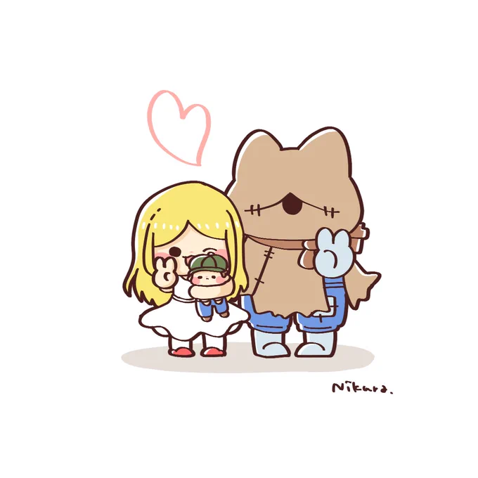 #第五人格 
#第五人格イラスト 
少女ちゃんとロビーくん。 