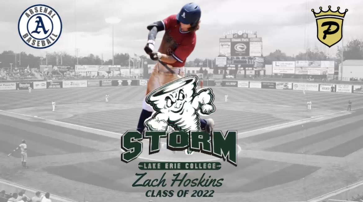 Hoski34's tweet photo. I am extremely excited to announce that I will be continuing my academic and athletic career at Lake Erie College! #RageOn🌪 
@lakeeriebase 
@TSArsenal_IN 
@ArsenalUSABB 
@PennStrength 
@PBRIndiana @PerfectGameUSA https://t.co/YEHJGzqWVa