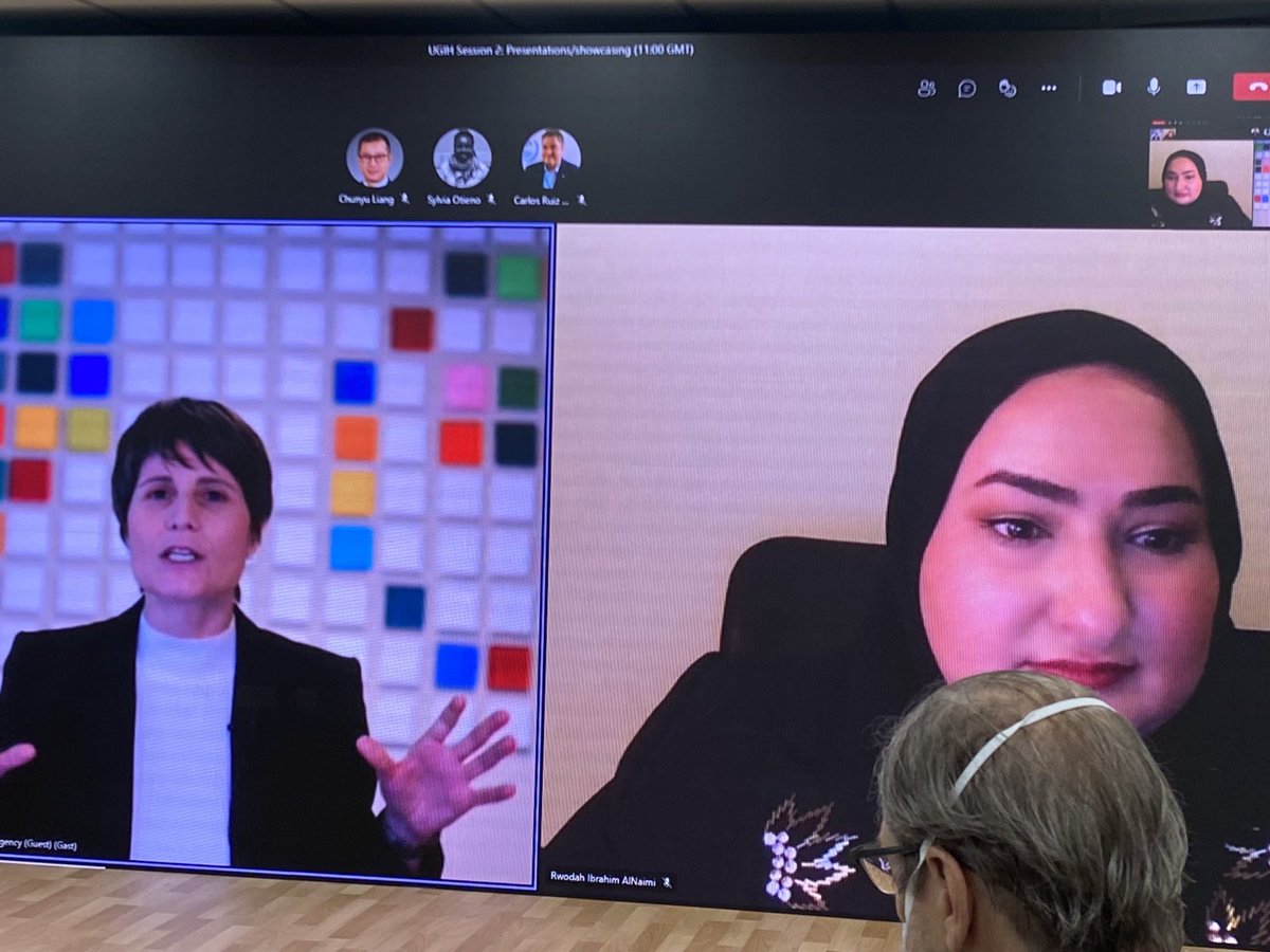 andreavena's tweet photo. ⁦@AstroSamantha⁩ speaking about ⁦@esa⁩ Digital Twin Earth at #cop26 UN  Climate Change Global Innovation Hub #space #climatechange https://t.co/fSLv1z8ZOV