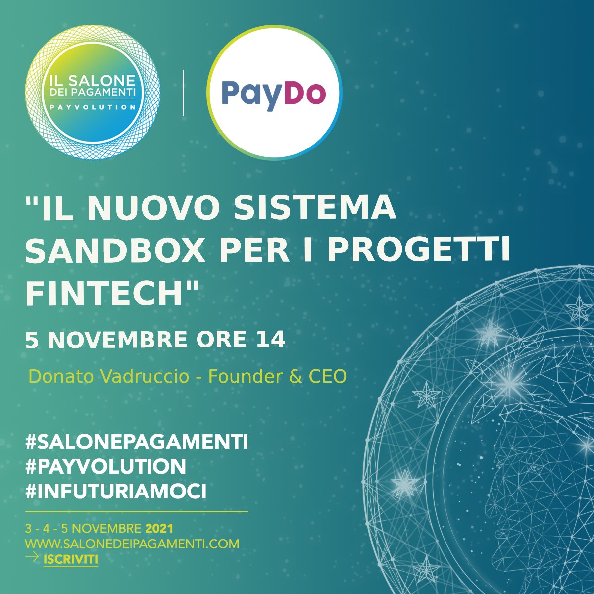 La sandbox potrà realmente dare una spinta al #fintech? 🚀
Segui la discussione durante la sessione "Il nuovo sistema sandbox per i progetti fintech" in cui interverremo anche noi di #PayDo, raccontando la nostra esperienza
Iscriviti qui 👉 bit.ly/3nTKMO5
#infuturiamoci