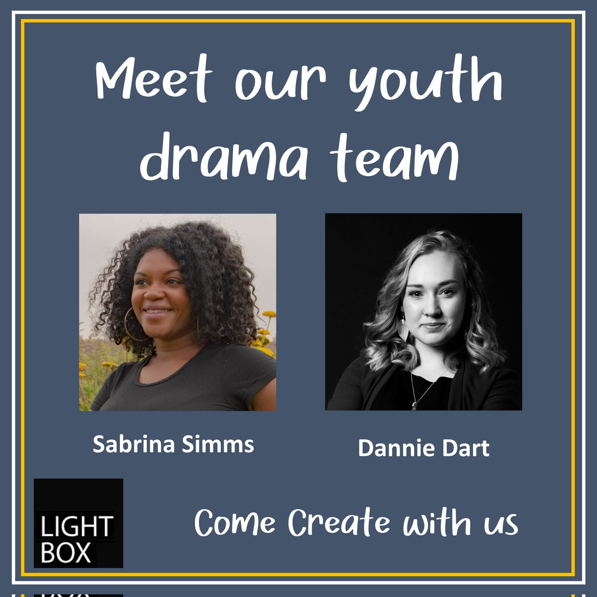 LightboxTheatre's tweet photo. Meet our freelance team for our #comecreatewithus #youthdrama 🎭

Over the next 6 weeks Sabrina and Dannie will be at @docklandscentre on #saturdaymornings 10.30 - 12noon, if you are #12-17 you don't want to miss this!

 💌takepart@lightboxtheatre.co.uk to book your place! https://t.co/wGMkWGrPh2
