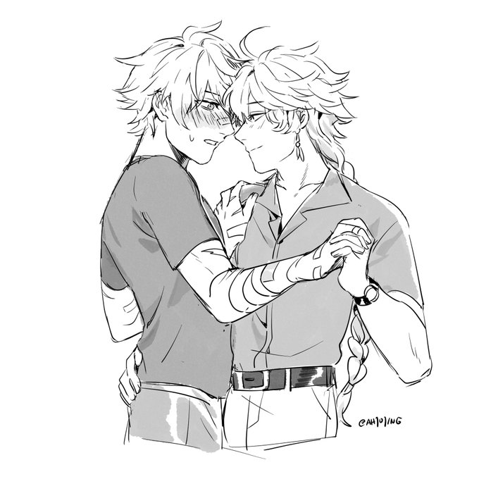 listen,,, aether,,, and bennett,,, dancing together? - TGIF! I gotchu fam~
This one's probably the evolved high school AU, when they're young adult, or in short, college AU uwu
I'd love to think that Bennett grew a bit taller than… https://t.co/uE3XI71C1e 