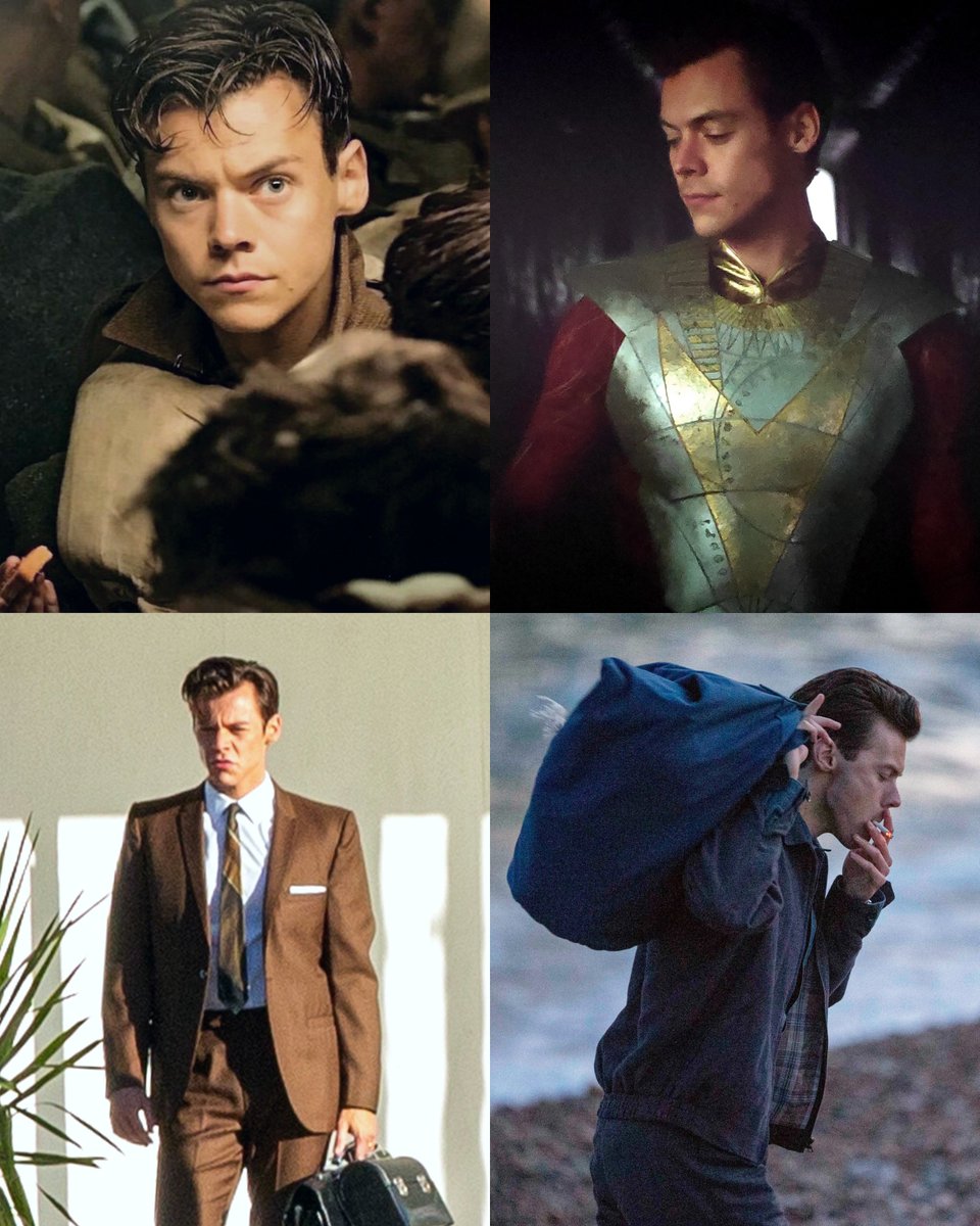 grapejuiceblues's tweet photo. Harry Styles movie roles 
- Alex in Dunkirk
- Eros in #Eternals 
- Jack in Don't Worry Darling
- Tom in My Policeman https://t.co/zjgtp5Nq55