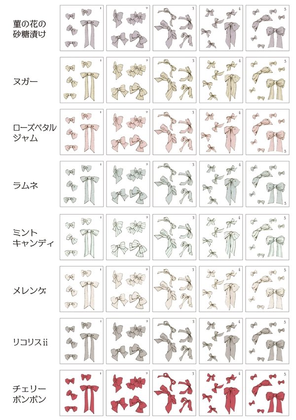 2枚目の写真のリボンは、既製のキットではお月様ちゃん(No.14)のみに付属していますが、オーダーではNo.1〜14までのすべての少女でどのリボンからでもお選びいただけます。
※ボディパーツはNo.1〜13とNo.14では互換がありません。それぞれ決まったパーツの中から選んでください。 