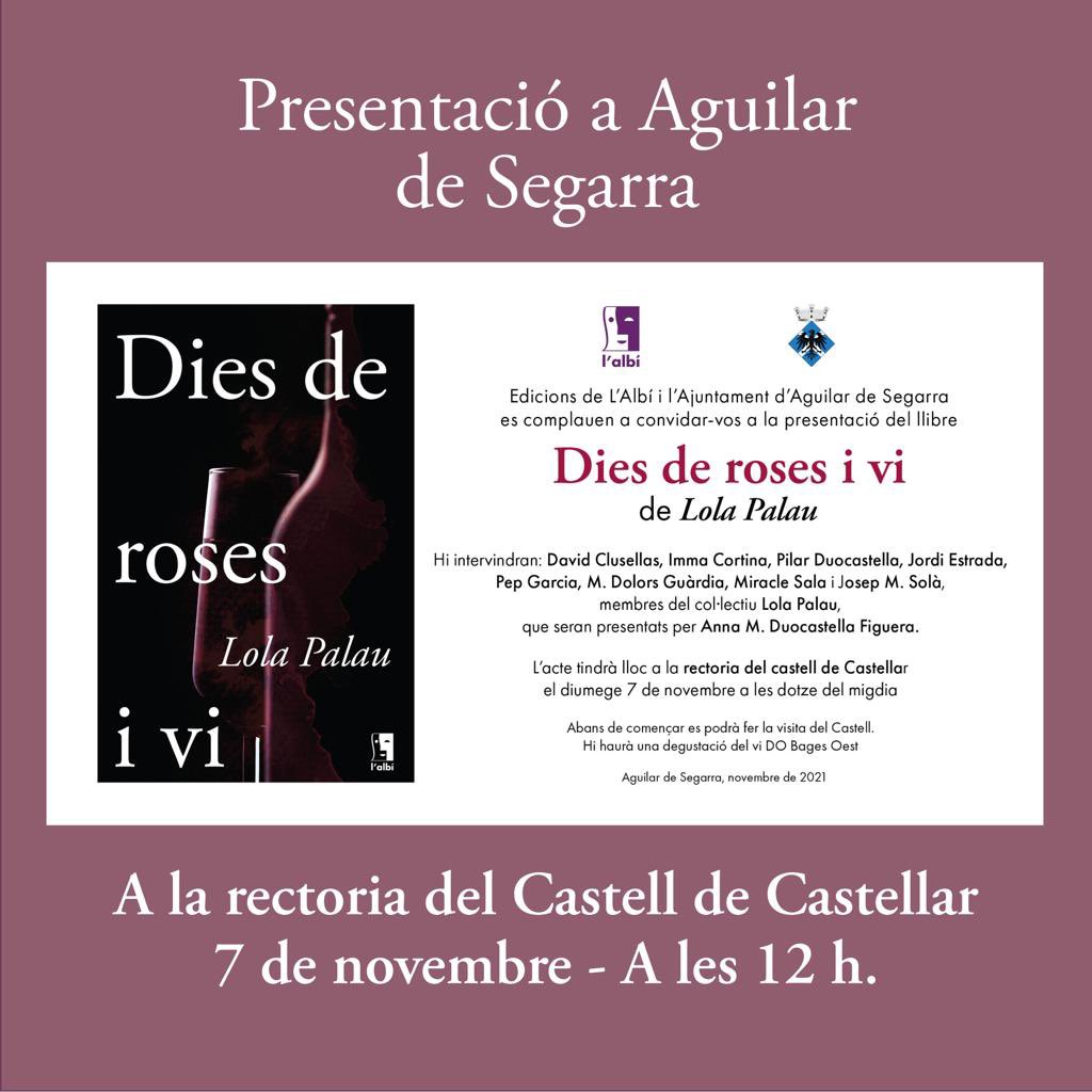 Diumenge ens farem passar el fred presentant Dies de roses i vi a #aguilar de Segarra i fins i tot prendrem una copa de vi <a href="/dopladebages/">DO Pla de Bages</a> <a href="/edicionsalbi/">Edicions de L'Albí</a>