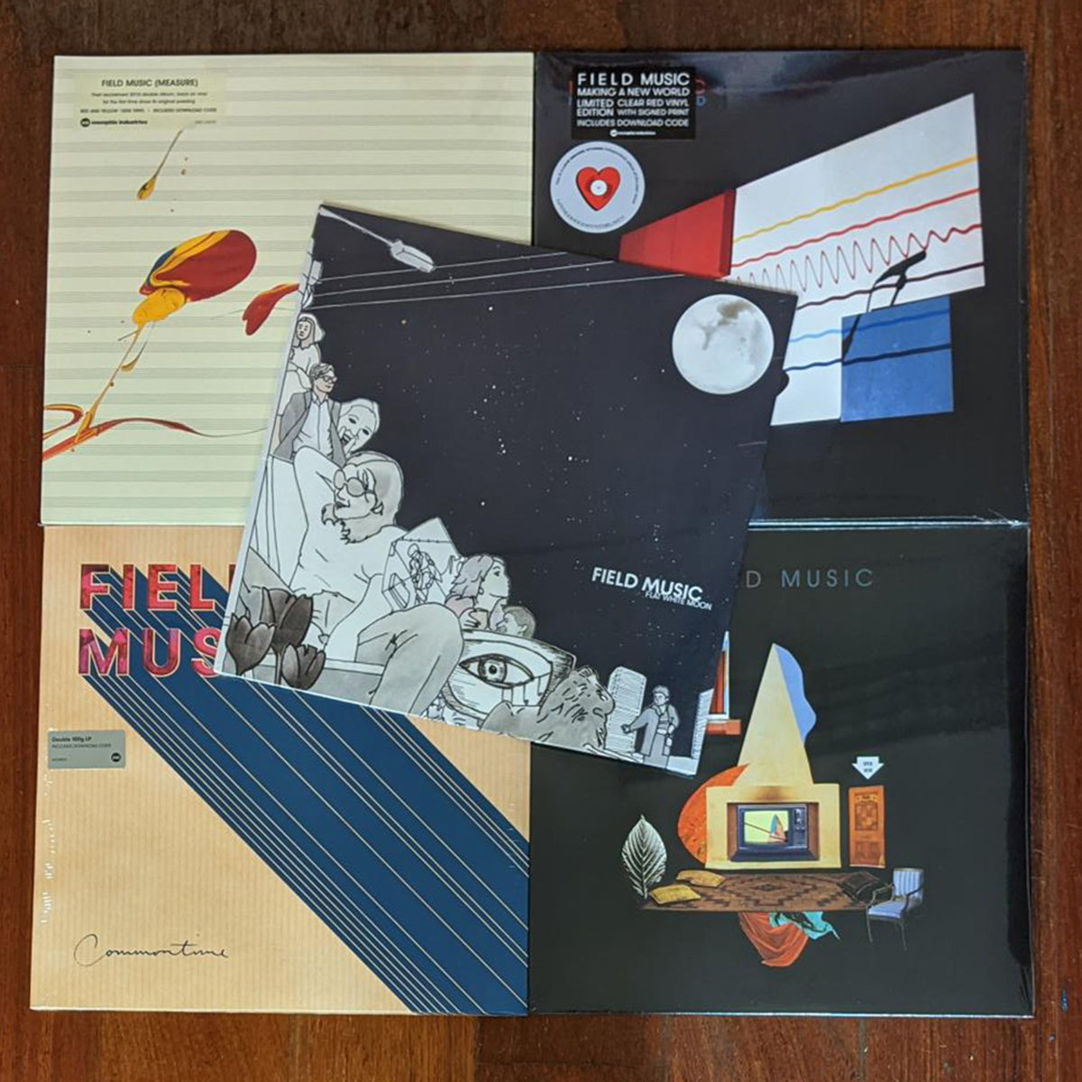 memphisind's tweet photo. Feeling like you need ALL the @fieldmusicmusic? 
We've got these five stellar albums including this year's Flat White Moon for a mere £50...
https://t.co/OAi8CwnBp2 https://t.co/PwP8fTsPe9