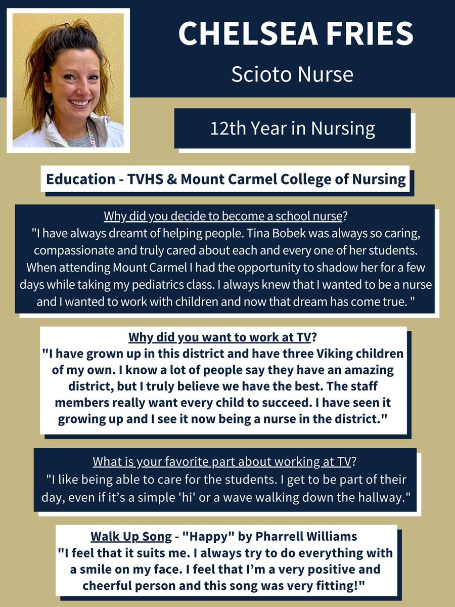 Meet <a href="/sciotoelem/">Scioto Elementary School</a> school nurse Chelsea Fries! #welcometoTV