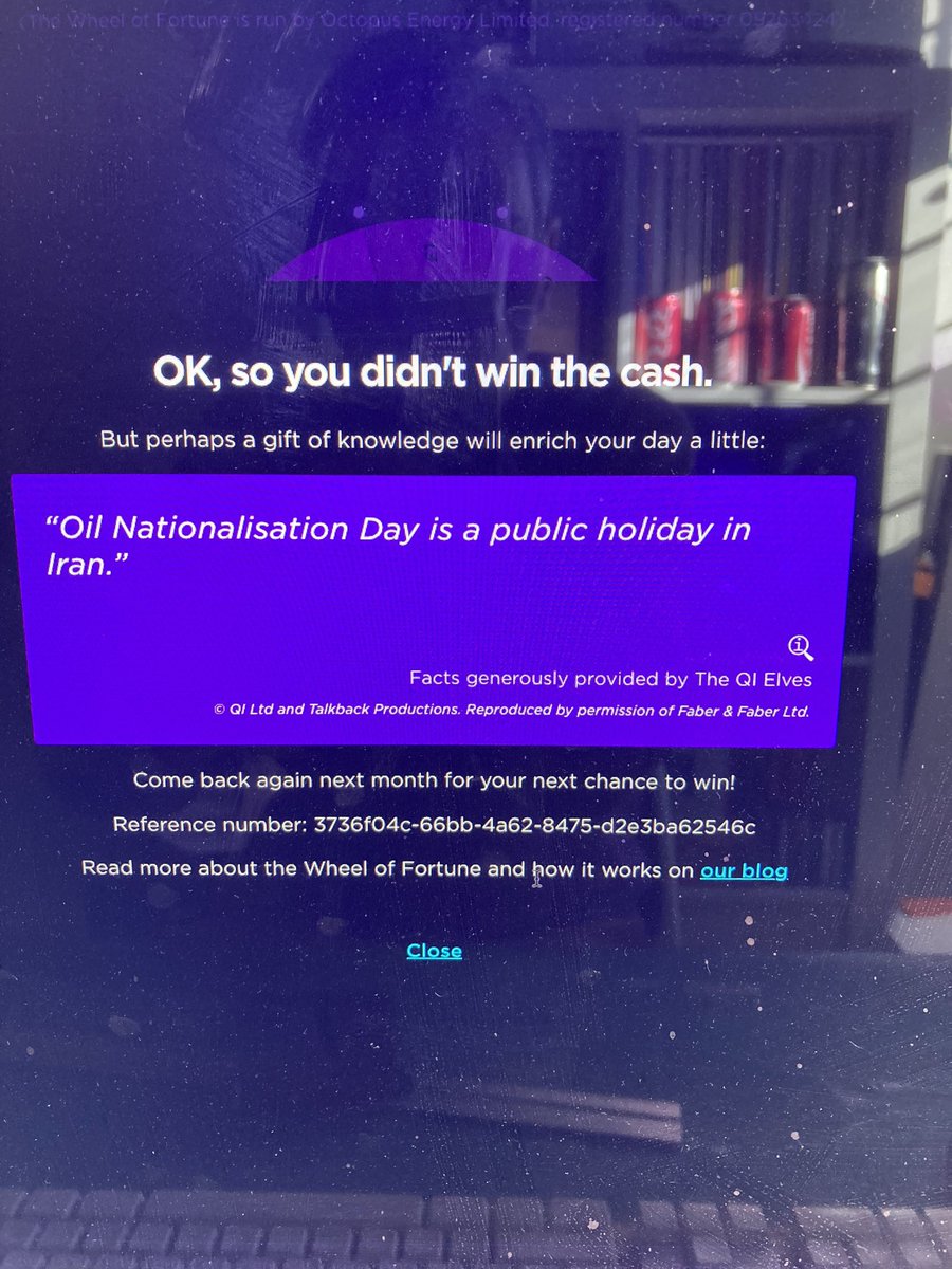 jakedragons's tweet photo. @OctopusEnergy why even bother with this crap? It’s obviously a fix, I haven’t won even a pound in over 3 years https://t.co/0EXvkevN1v