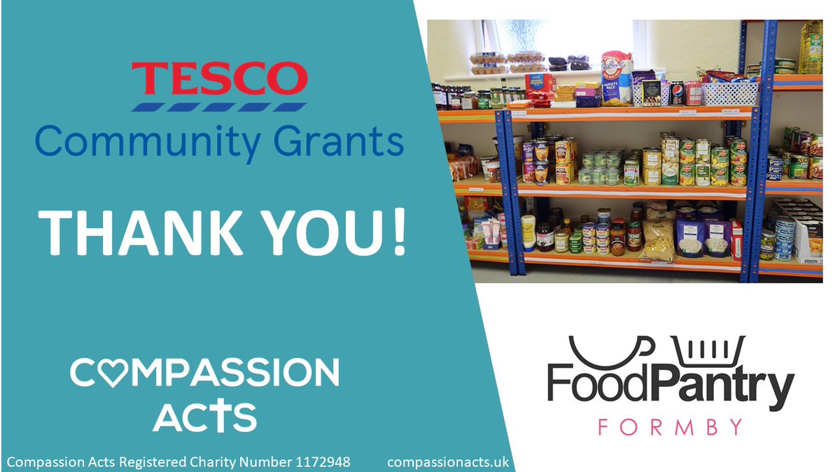 CompassionActs2's tweet photo. Thank you to everyone who voted for us to receive Β£1000 from Tesco Community Grants!
https://t.co/ngk50ZPVdq
#FoodPantry #GoingUpstream
@groundworkuk @Tesco https://t.co/AfSmJU6Rdc