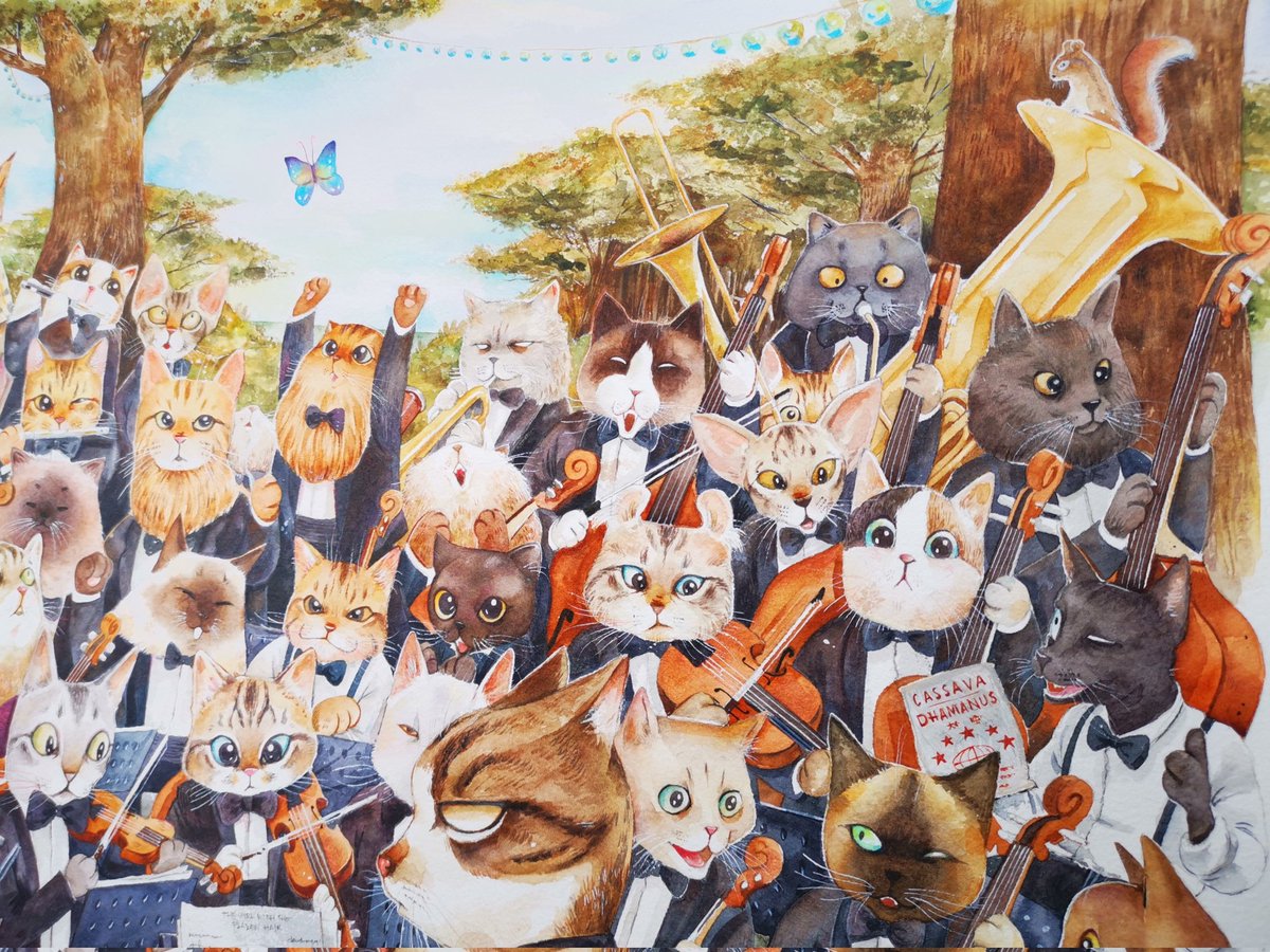 loopofart1984's tweet photo. "ALLCATSTRA"
The cats was going to set up orchestra for  playing " the girl with the flacen hair" Song.
✨I am most grateful for your support.✨

https://t.co/lnOJtFr12c
         
#NFTs #NFTart #NFTCommunity #FoundationNFT  #Cryptoart https://t.co/Dkpj2Ei30n