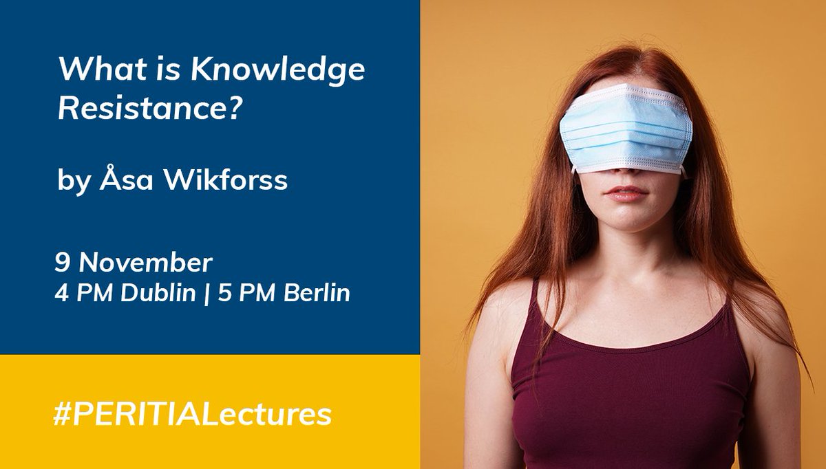 PERITIAnews's tweet image. To what extent does knowledge resistance involve irrationality? What does it mean for evidence to be available?

Join us for a discussion with Åsa Wikforss @Stockholm_Uni about Knowledge Resistance hosted by @mariabaghramian.

Register: bit.ly/3AhizFK

#PERITIALectures