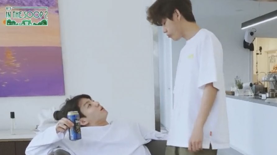 artemiskv's tweet photo. so..........today we've learned that taehyung acts cute and clingy to get jungkook cook for him https://t.co/4HnQJpfL1r