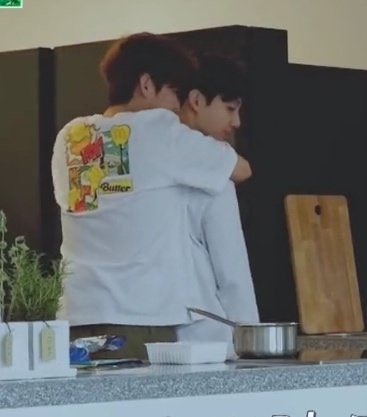 artemiskv's tweet photo. so..........today we've learned that taehyung acts cute and clingy to get jungkook cook for him https://t.co/4HnQJpfL1r