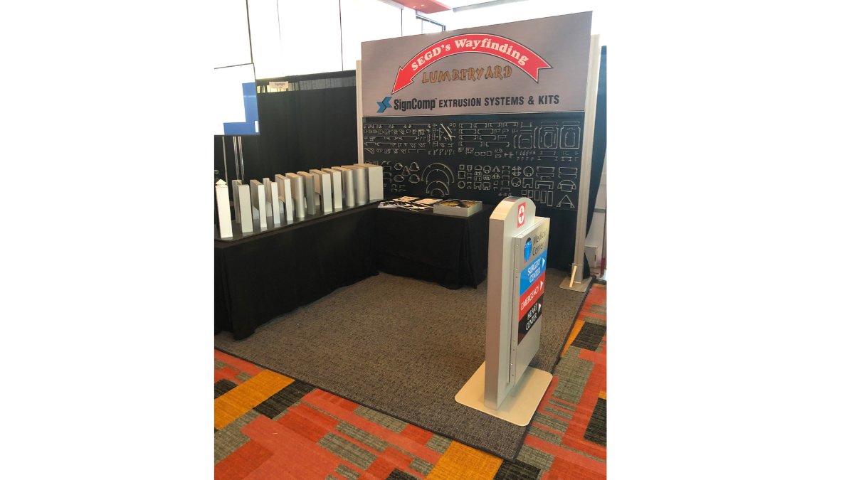 YorstonAndAssoc's tweet photo. The @SEGD  Conference in #Philadelphia is underway. Our Northeast Sales Representative, Adam Yorston, is there with #SignComp! https://t.co/BRuCkdgT6I