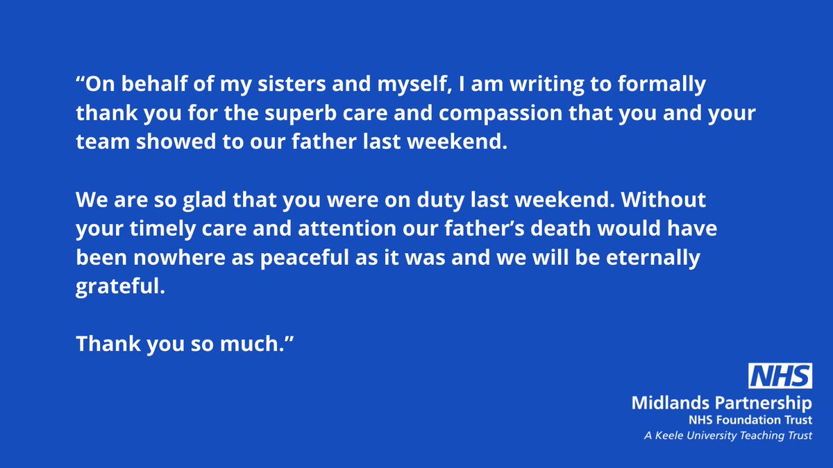 mpftnhs's tweet photo. #feedbackfriday today is for Becky Holland &amp; her @CrisRapid team. The Community Rapid Intervention Service is provided in North Staffs &amp; Stoke by MPFT &amp; @UHNM_NHS for patients at risk of needing hospital admission. Well done Becky &amp; team! 👏 #MPFTValues #CaringAndCompassionate https://t.co/1im7sVR1KG