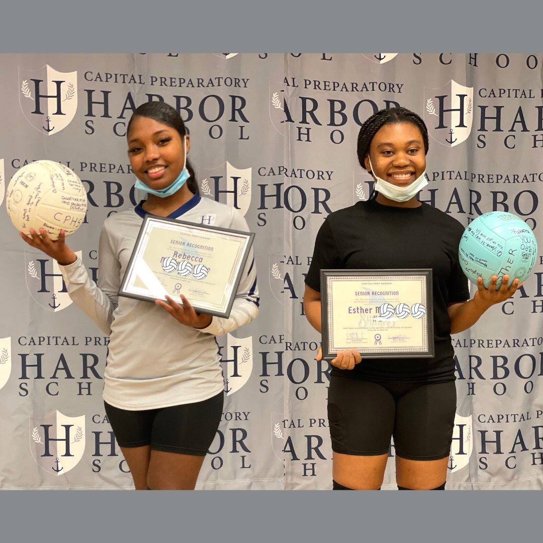 CprepHarbor's tweet photo. #AboutLastNight... We celebrated our four seniors who led the inaugural season of Girls Volleyball at CPREP Harbor - a night filled with love, lots of laughs, some happy tears, and memories that will last a lifetime. #ThankYouSeniors! 🏐 💙 #WhoYouRep #CPREP #WeAreCapitalPrep https://t.co/smneC8Onrw