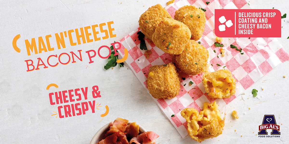 KepakFSV's tweet photo. Are you looking to stand out from the crowd by offering something a little different to a traditional meal deal? These delicious Mac N’Cheese Bacon Pops are the perfect addition! 🥓💥

Learn more about our new Big Al’s Sidekicks Range here 👉 https://t.co/stpt9B763v

#SideKicks https://t.co/I3UOtFKMhT