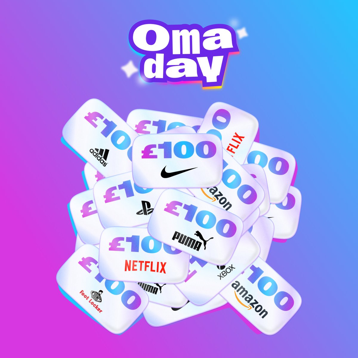Omada_UK's tweet photo. 🚨 Friday is #OMADAY! 🚨

This time around, we offer one of you a £100 gift card of your choice! 🎁

To enter
♻️ RT + follow @Omada_UK

✨EXTRA ENTRY✨
💬 Reply this tweet with the brand you want and #OMADAY https://t.co/0Z80aToJ0R