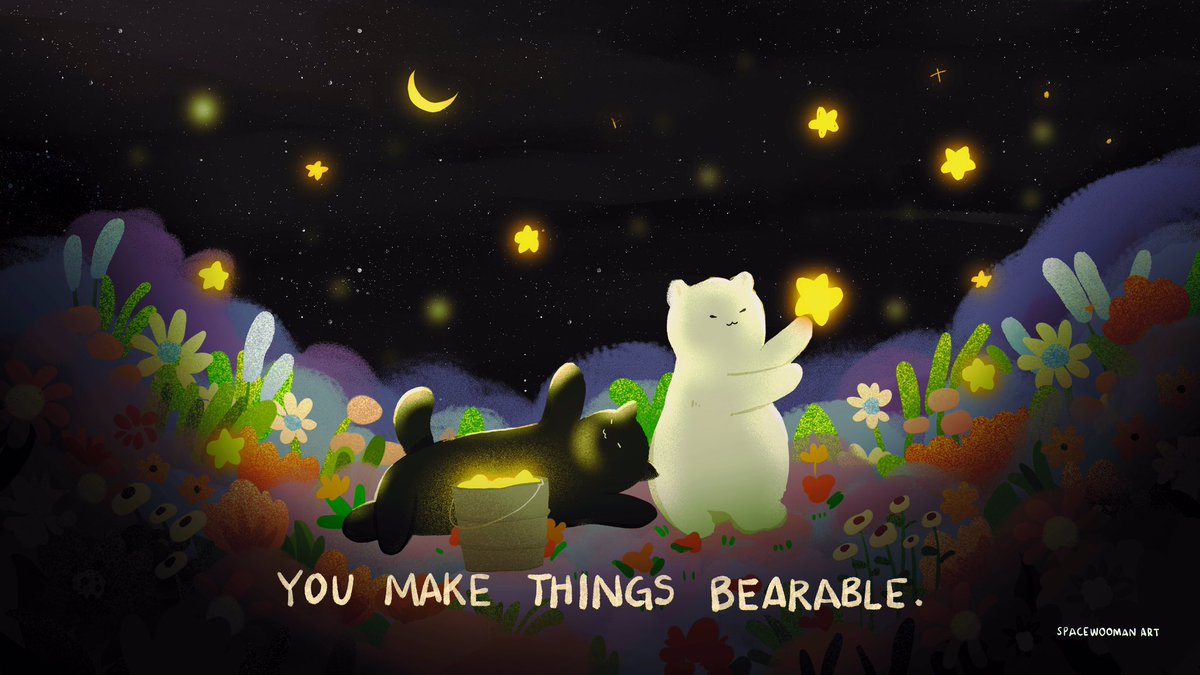 spacewoomanart's tweet photo. you make things bearable 🌟 https://t.co/vWgNqCZK3W