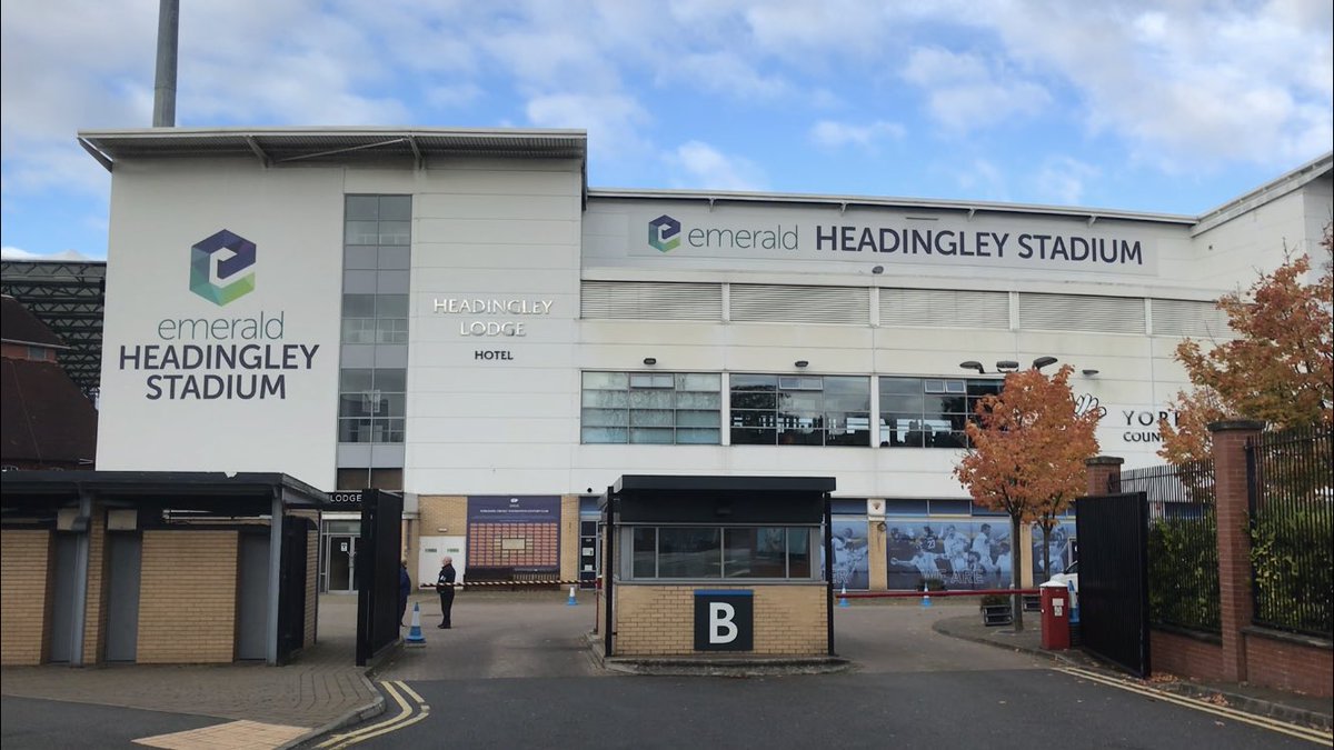 Filming some shots outside Headingly Stadium this morning with <a href="/RDJourno/">Ryan Denton</a> following racism scandal involving player at Yorkshire County Cricket Club! #Leedshacks