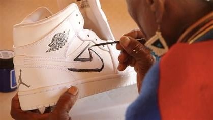 monsieurponto's tweet photo. R7.7 million, customised sneakers by Gogo Mahlangu.👌🙆 https://t.co/luLOmhJ0tw