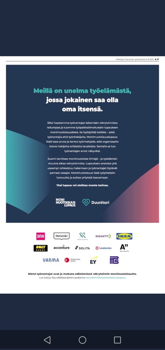 Työyhteisöiden monimuotoisuudesta hyötyvät kaikki. Arvostamme työyhteisön monimuotoisuutta ja teemme töitä yhdenvertaisuuden eteen. #monimuotoisuus #diversity #lindströmsuomi