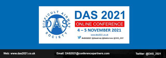Myself and Dr @bentaylor42 will be presenting at this years <a href="/dasairway/">Difficult Airway Society (DAS)</a> online conference. At 1315 we will be discussing how the use of video laryngoscopy can bring benefit to <a href="/OFFICIALWMAS/">West Midlands Ambulance Service #HelpUsHelpYou</a> and <a href="/MAA_Charity/">Midlands Air Ambulance Charity 🚁</a> pre-hospital Critical Care teams. Wish us luck! 🤞