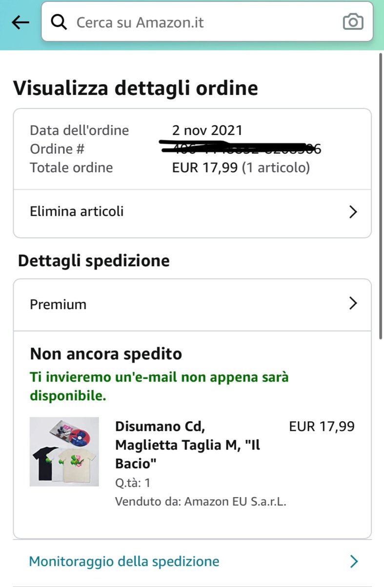 alessiabaisi's tweet photo. Preorder fatto il 2/11.
Lo condivido oggi per farvi vedere che mi sono fatta un regalo #disumano per me, un regalo figo per @AmicidiTOG e che ringrazio @Fedez per questa bella iniziativa.
#amiciditog #insieme #disumano
#HappyBirthday #38anni #5novembre #fedez #ferragnez https://t.co/zvgOGIwJxU