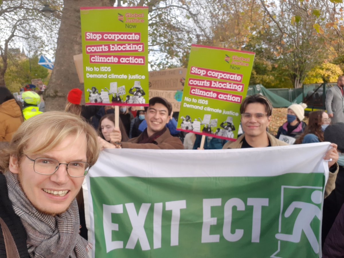 #noect is also present at the #climate today in #COP26Glasgow ! We need to exit the #Energychartertreaty now!