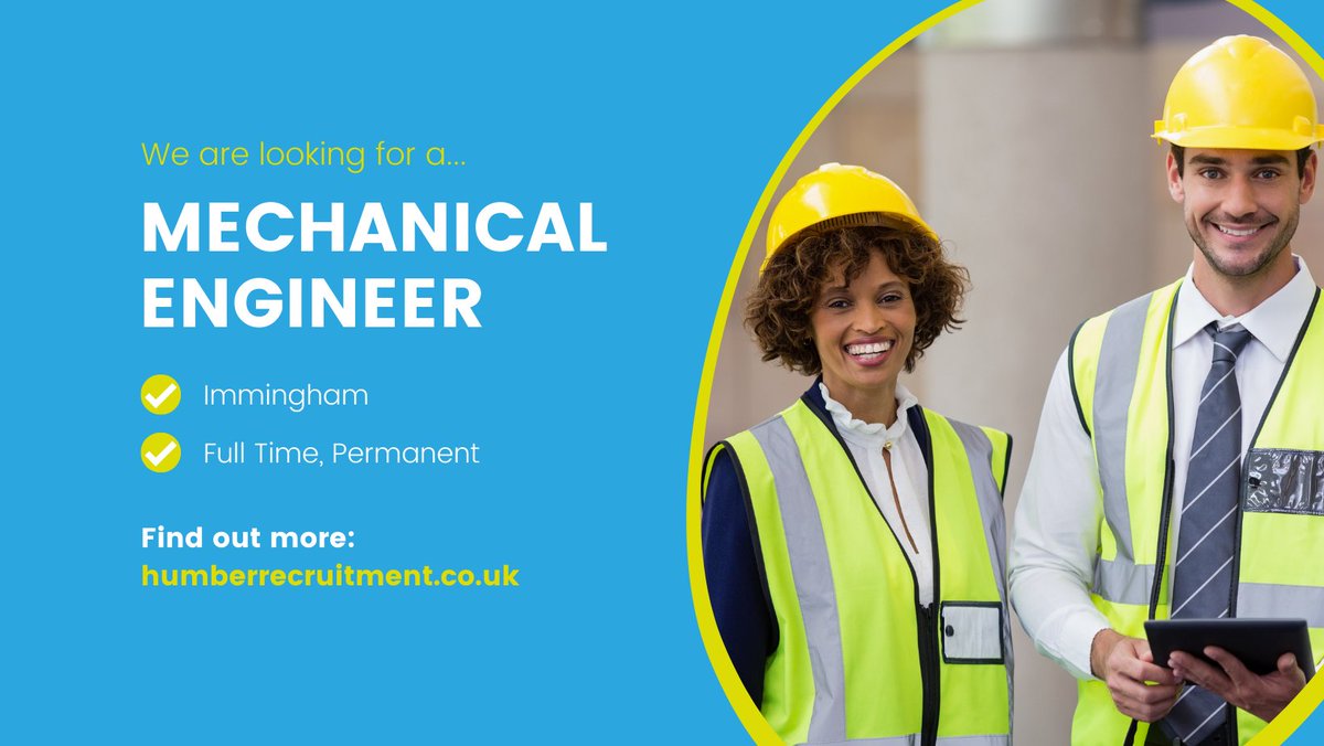 humberjobs's tweet photo. Are you an experienced #MechnicalEngineer looking for a new opportunity?

If you have NVQ Level 3 in #MechanicalEngineering and experience with heavy plant and mechanical handling equipment, we'd love to hear from you!

📲 01472 729768
💻 https://t.co/igJ51MqbQp

#ImminghamJobs https://t.co/jtIPv1M6Ac