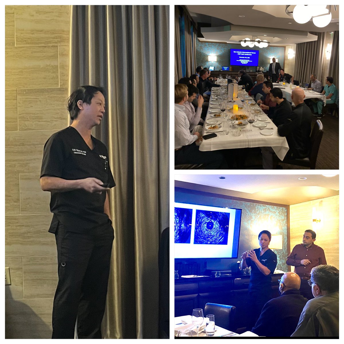 SAIFSanAntonio's tweet photo. CHIP program huge success! Thank you to guest speaker Raj Patel, Oschner Health, Moderator, Keith Nguyen MD, Chair SAIF Complex, PCI Medical Director Cath Lab Metropolitan Hospital &amp; Panelist Devan Patel, MD, Methodist Hospital San Antonio &amp; Surtaj Hans, MD, Mission Trail Baptist https://t.co/6TxgDaoCP1