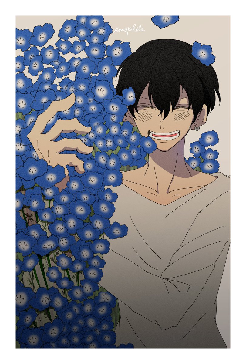 ネモフィラの花言葉と赤百合の逸話 再掲 東卍fa すだちのイラスト