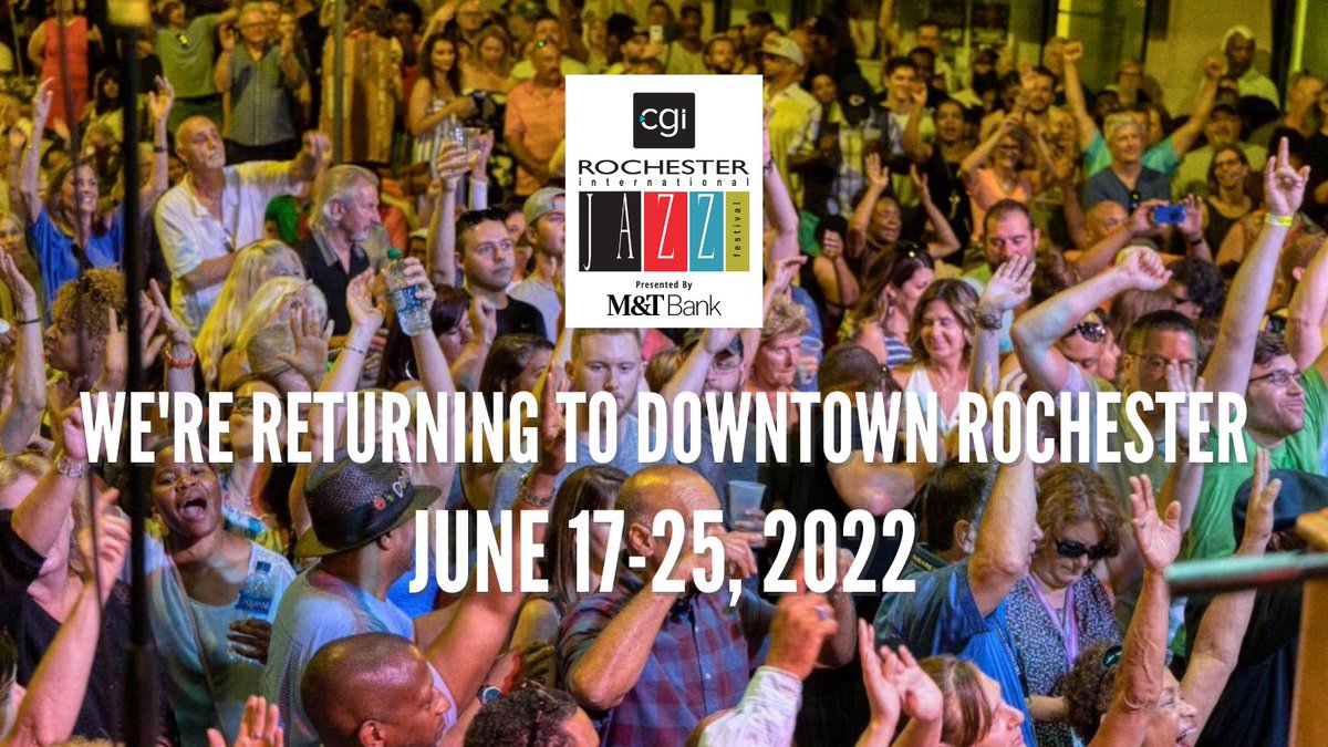 We’re getting ready! After a two-year hiatus, we’re returning to downtown Rochester in June 2022! Watch for our full lineup and details to be announced  in March 2022. Learn more: rochesterjazz.com/press_room/?id…