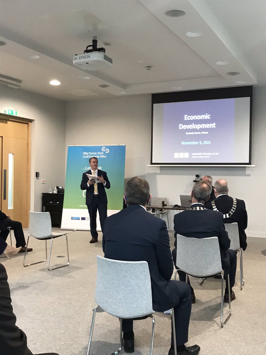 MeathLEO's tweet photo. Head of Enterprise Joe English at #LEOMeath & @Damien_English talk Economic Development & the supports @MeathLEO have for SMEs in #Meath https://t.co/GuiB6cOABo