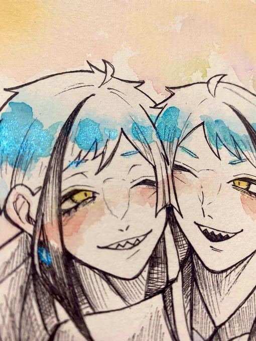 キラキラしてるのです✨
あと塗る前の線画 
